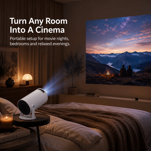 Nyxorian 180° Mini Cinema Projector